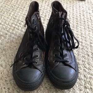 Converse All Star - double zipper leather